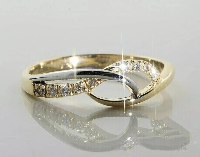 2 Ct Round Moissanite Wedding Band Ring 925 Sterling Silver 14K Two Tone Vermeil