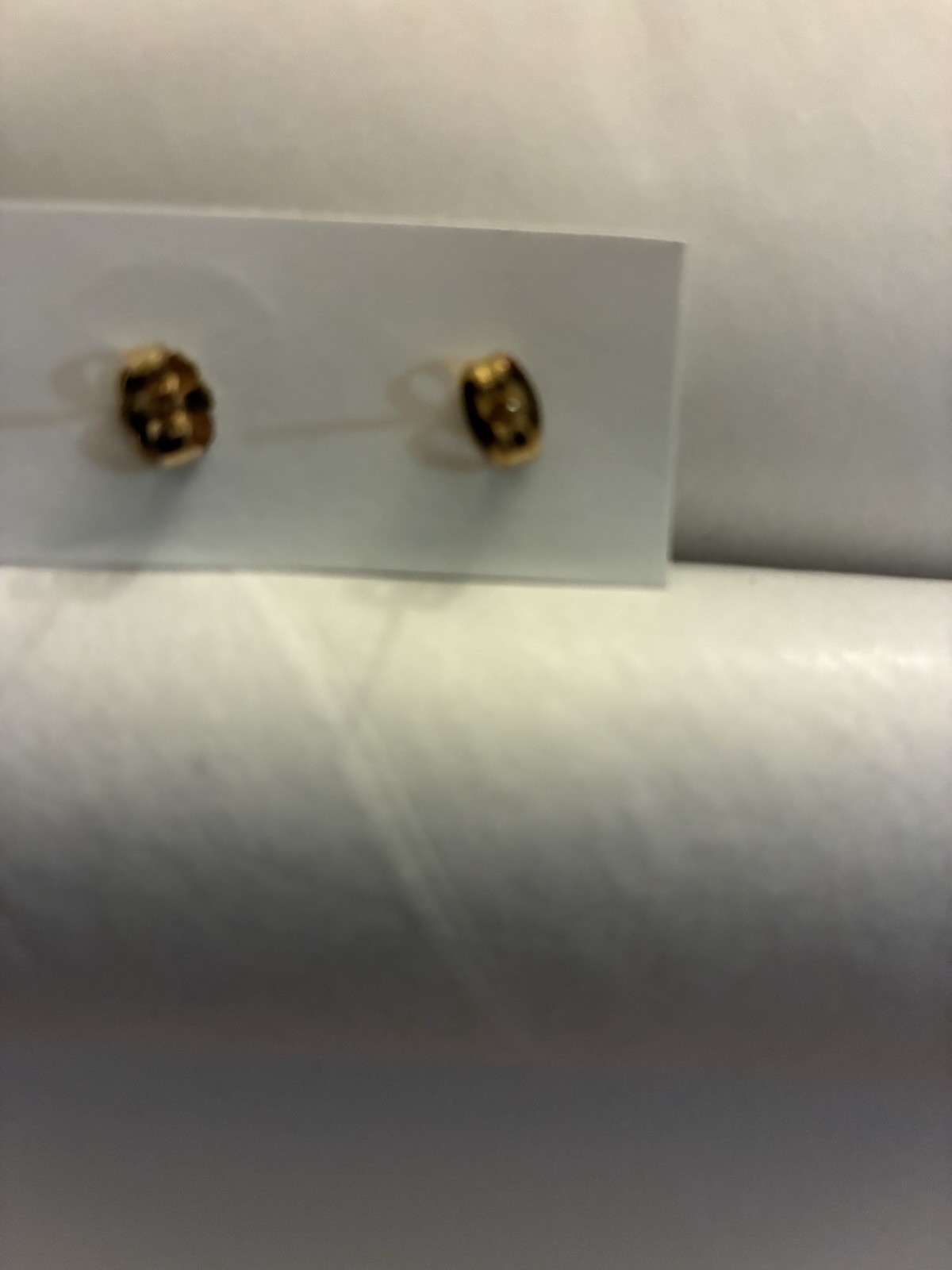 Gold Tone Tree of Life Round Stud Earrings Butterfly Closure No Stone Lobe