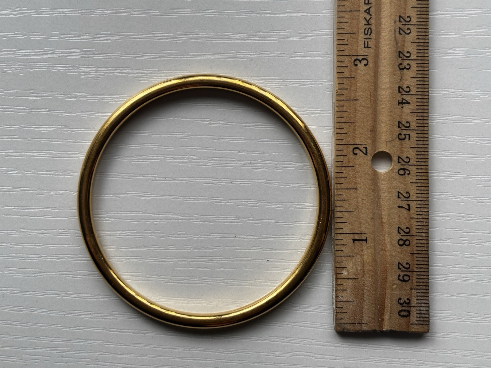 Milor 14K Gold Resin Round Bangle Bracelet Signed, Made in Italy, Under 8″