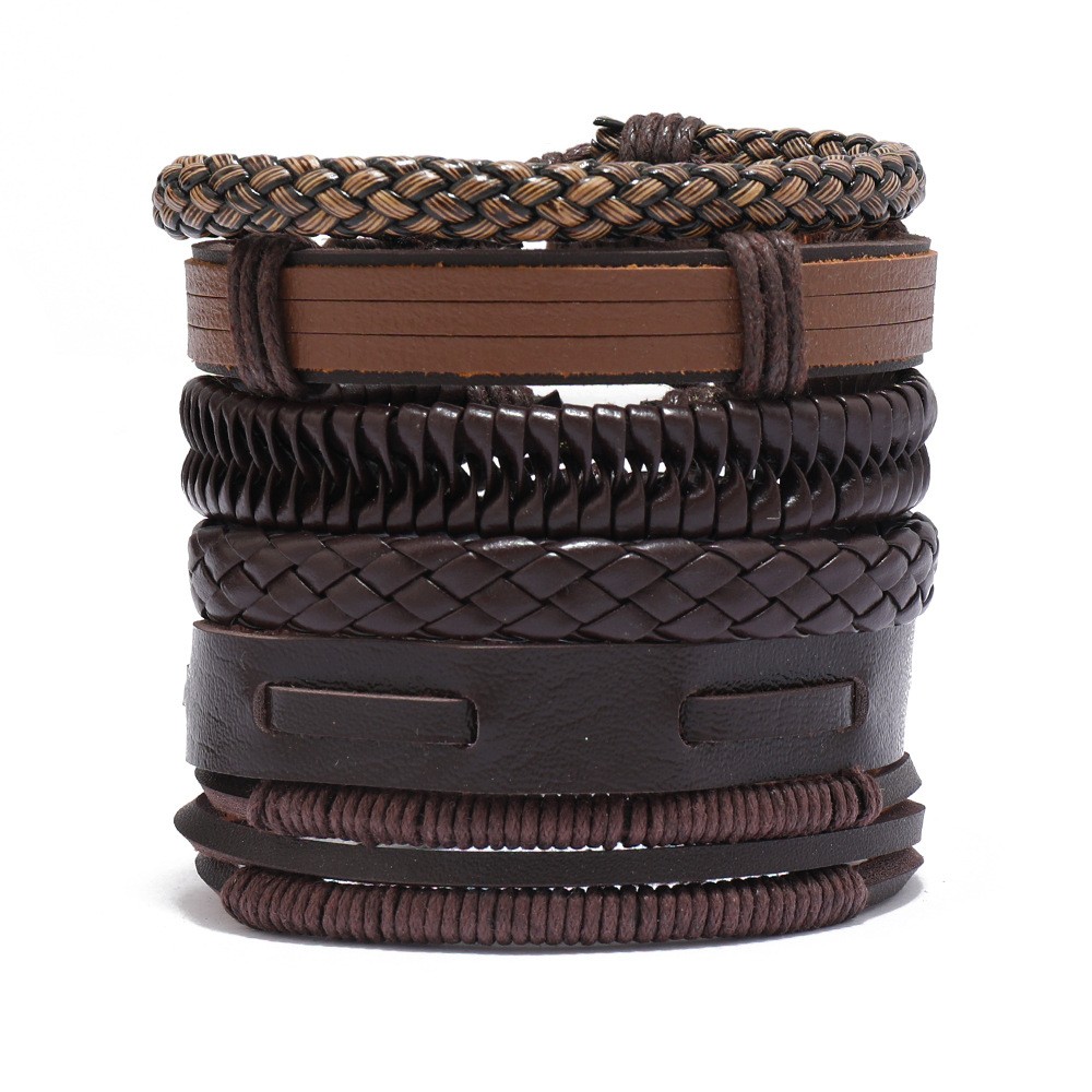 12/30 Wholesale Lot Hot Unisex Handmade Braided PU Leather Bracelet Wristband US