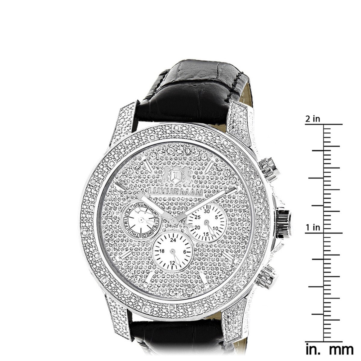 Luxurman Men’s Diamond Watch 0.50 ct Freeze
