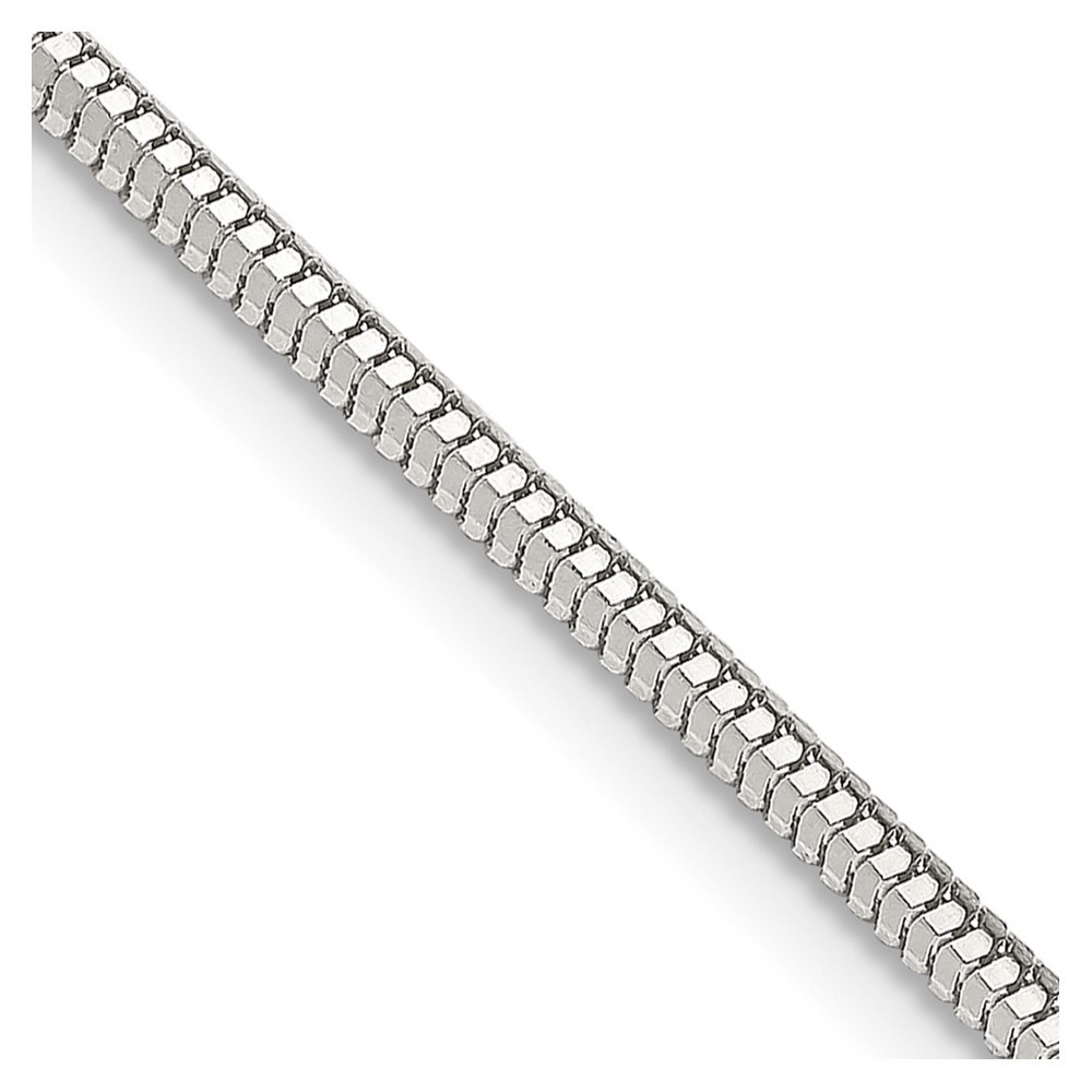 925 Sterling Silver 2mm Diamond-cut Snake Chain Necklace 26″