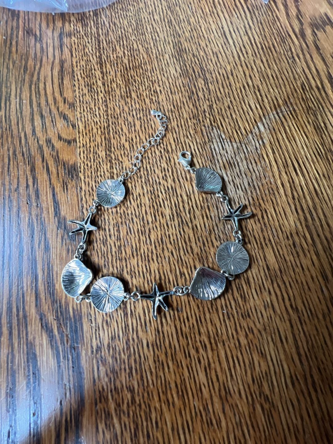 Nautical Charm Bracelet with Seashell, Starfish, and Sand Dollar Links