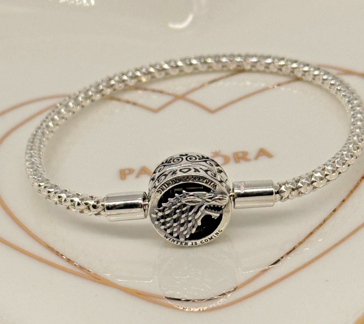 New Pandora x Game of Thrones Moments Studded Chain Bracelet 562964C00-16cm