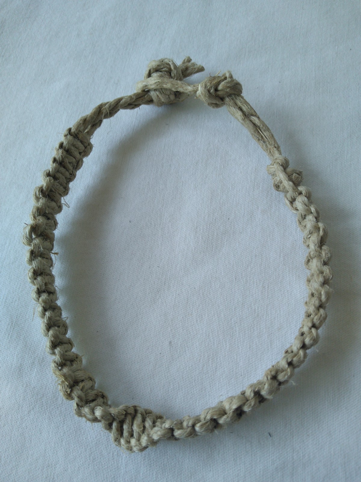 Anklet Natural Macrame Braided Hemp Adj Unisex 12″ Boho Chic US Seller New