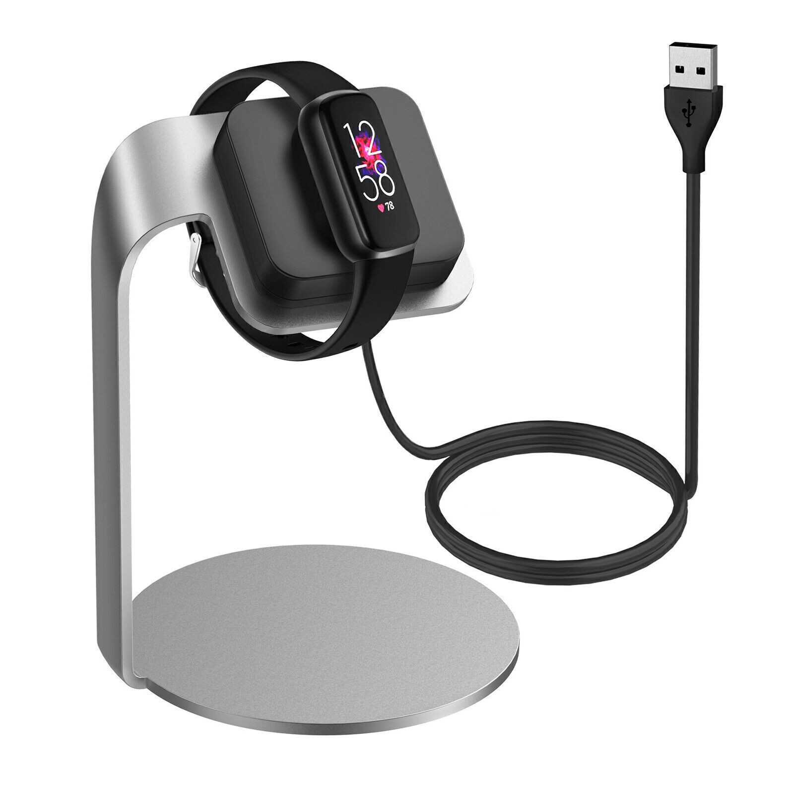 Charging Stand USB Charging Cable Holder fit for Fitbit Luxe Watch Changing Dock