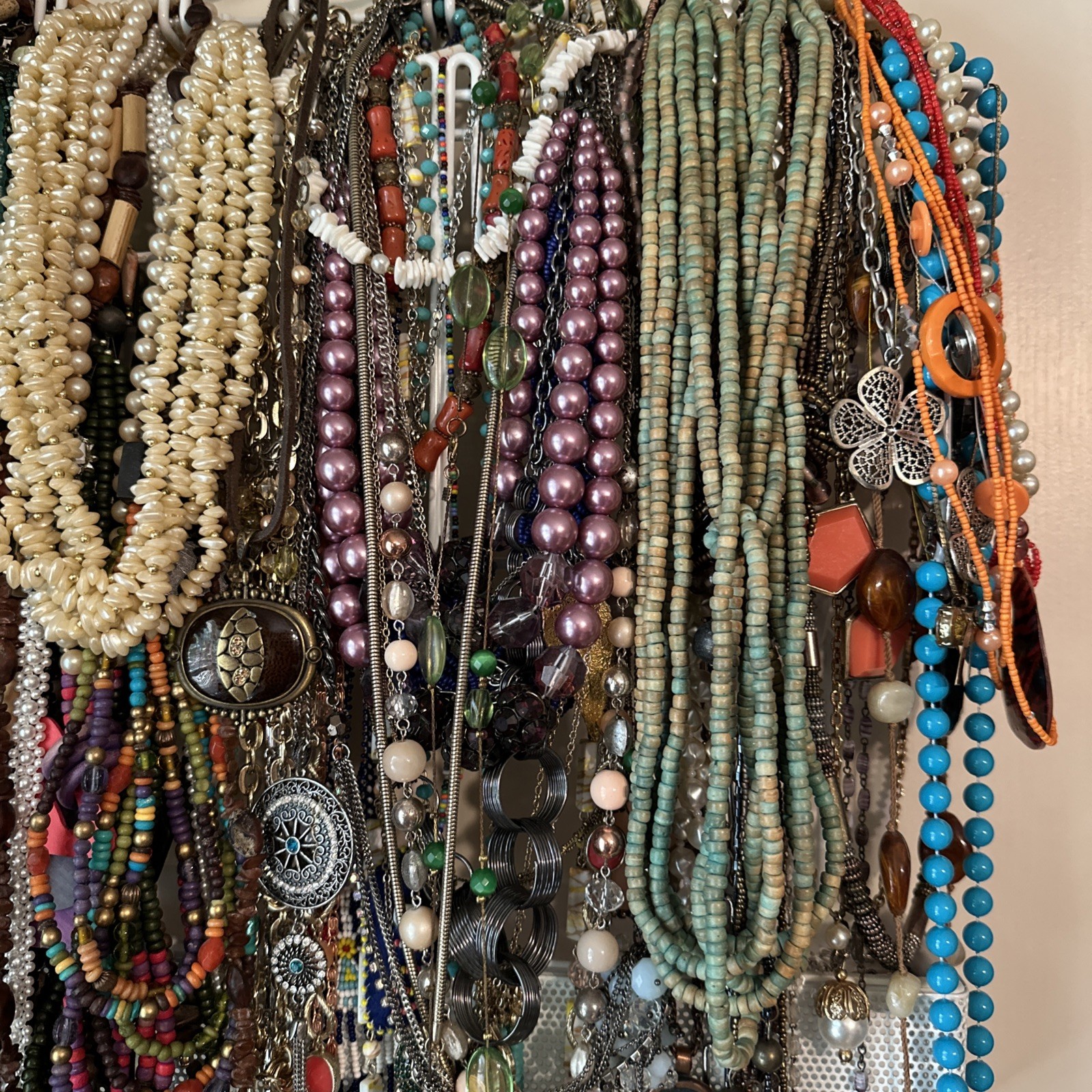 Mixed Wearable Jewelry Lot Bag Vintage to Modern 3 Lbs Necklaces & More