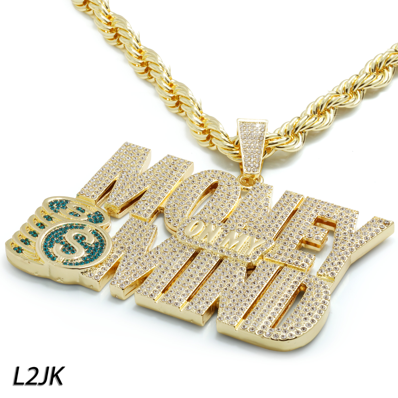 14K Rope Chain Necklace 10mm 24″ & 30″ | Huge Money Mind Gold Plated XXL Hip Hop