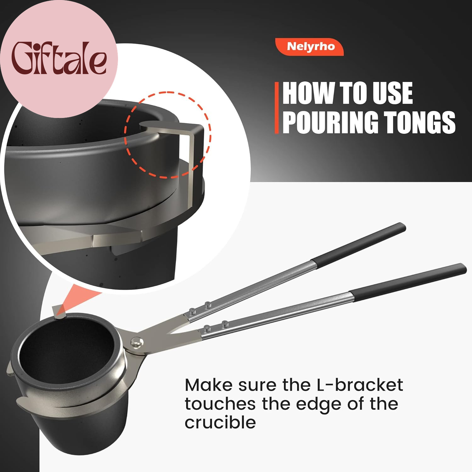 #10 (26Lbs-12Kg) Crucible Tongs Set with Lifting Tongs, Pouring Tongs and 2 Grap