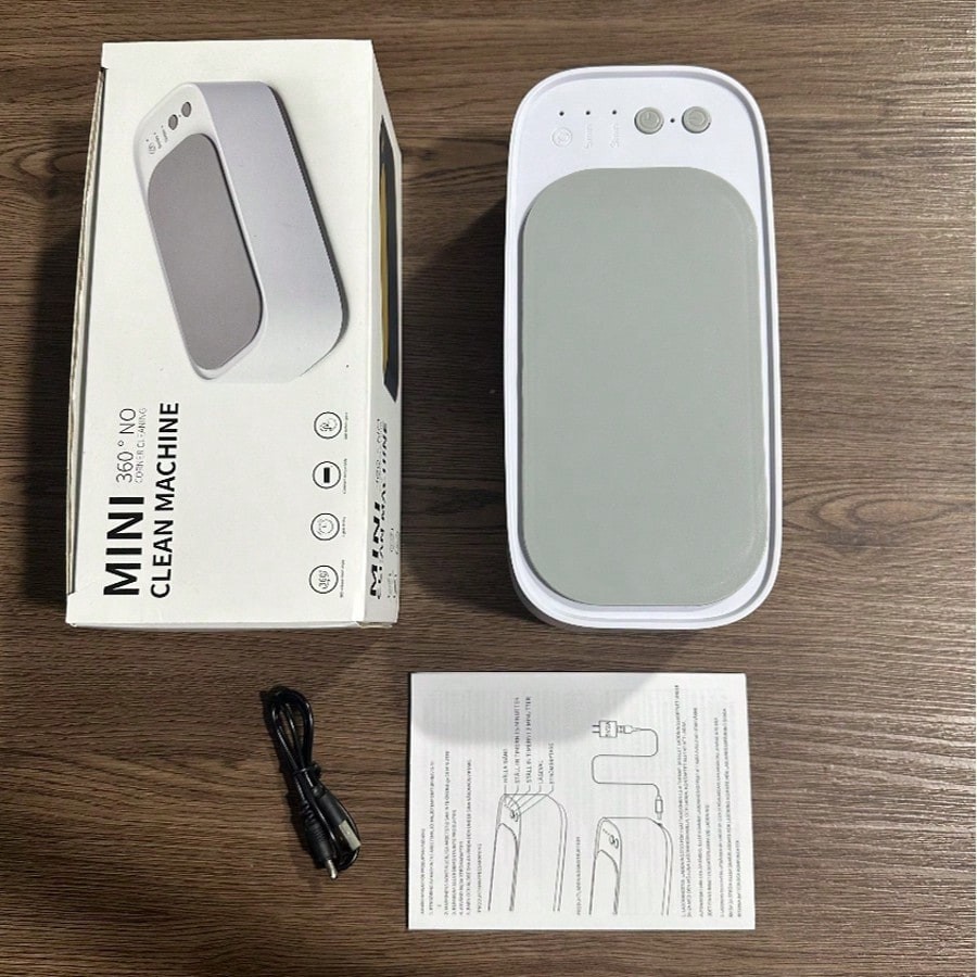 New Ultrasonic Jewelry Cleaner Machine 3 Mode Glasses Ring Earring Cleaner
