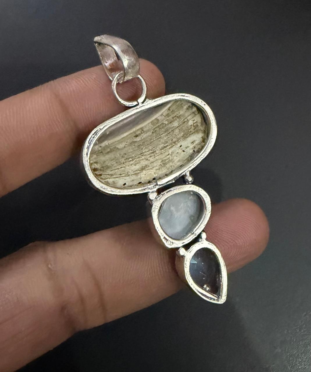 Abalone Shell Gemstone 925 Sterling Silver Handmade Pendant Jewelry Gift For Her