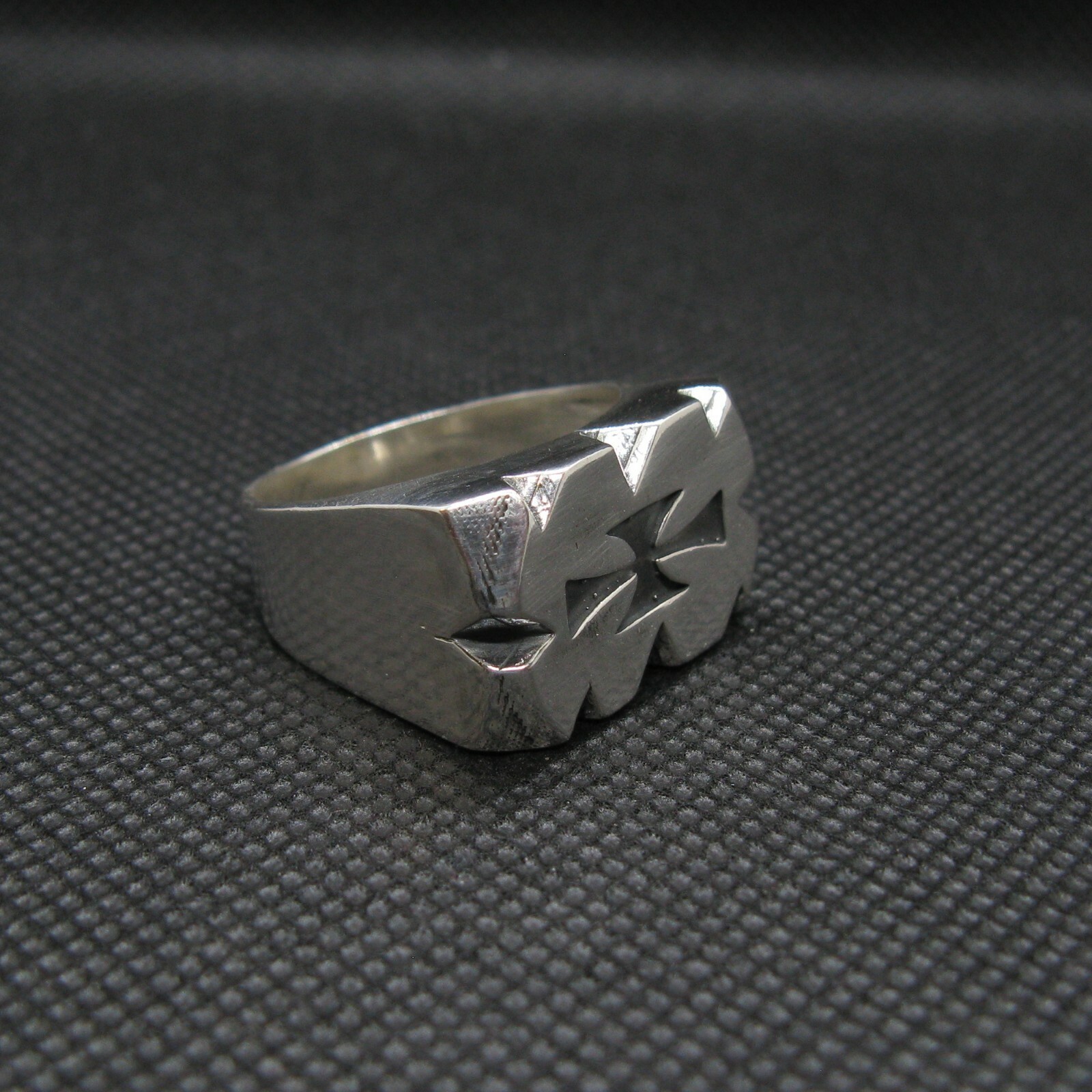 Sterling Silver Men Ring Cross Genuine Solid Hallmarked 925 Handmade