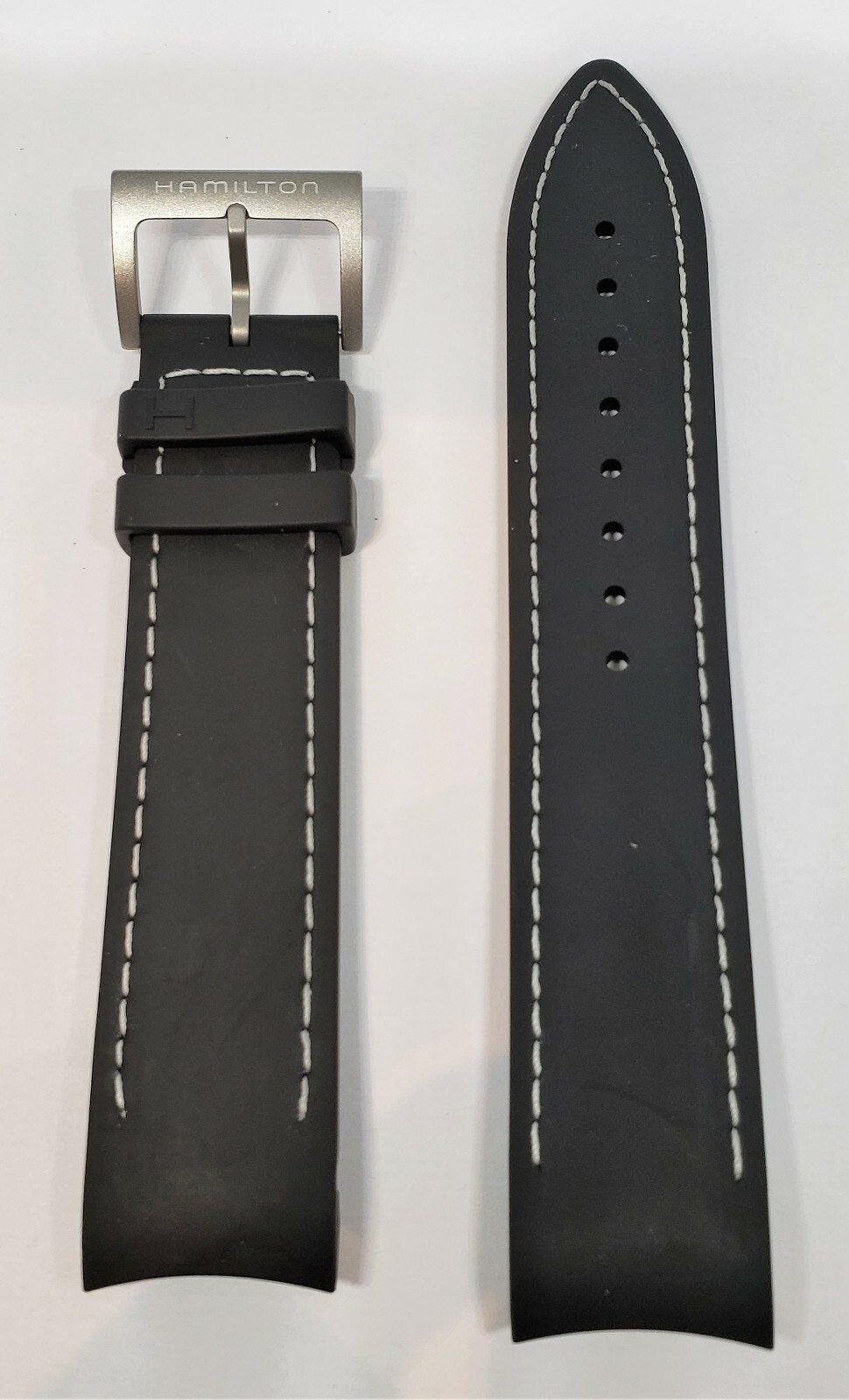 Original Hamilton Khaki H776151 H776152 H776220 Black Rubber Watch Band Strap