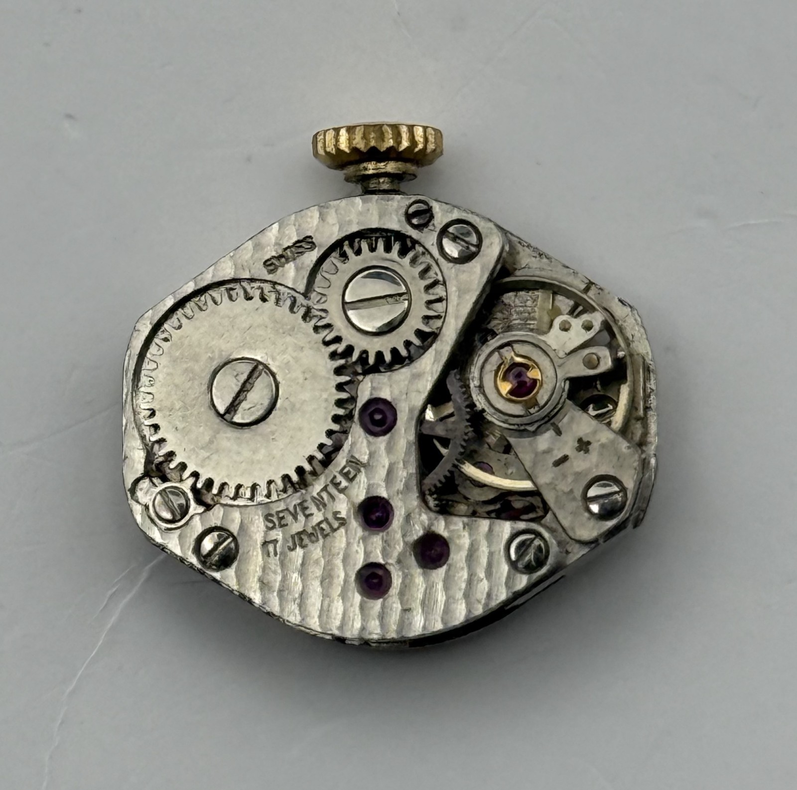 FHF 69-21 Watch Movement Perona 17 Jewels Swiss Manual Wind Parts Repair 15.3mm