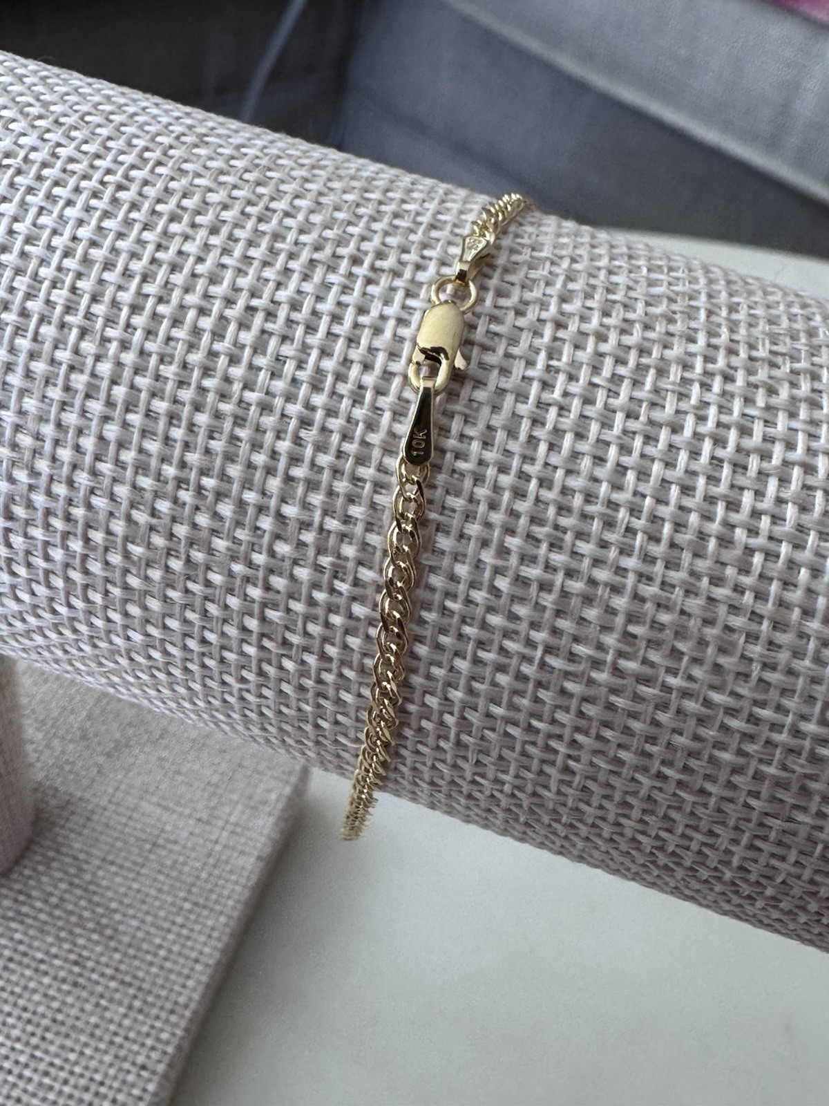 10K SOLID GOLD 2.3MM NONA LINK 7.5 inches Lobster Clasp