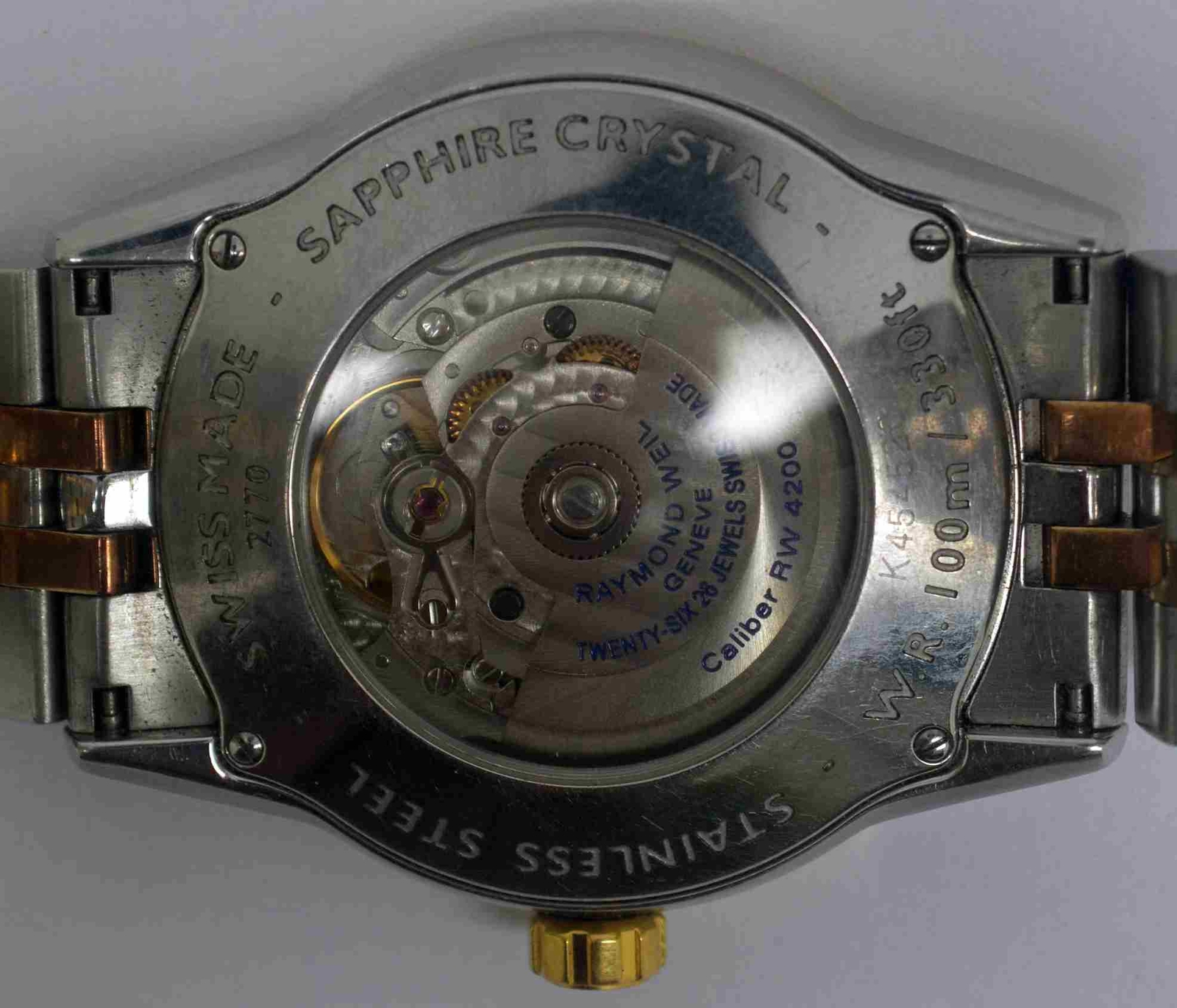 RAYMOND WEIL FREELANCER Gold & Steel Wristwatch. Ref: 2770, Cal: 4200