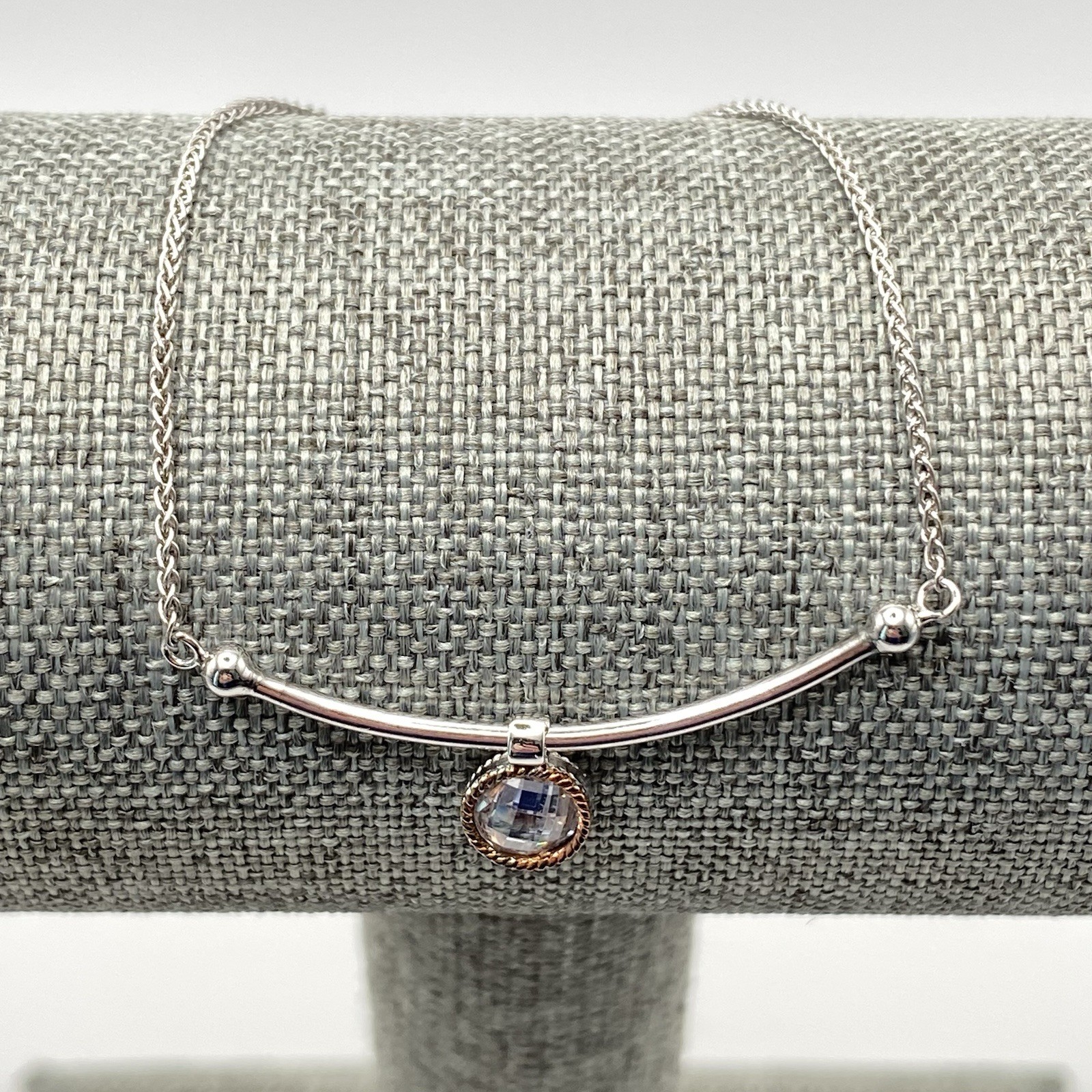 ELLE 925 Sterling Silver Bracelet Adjustable Ruby Accent Stone Slider CZ Stone