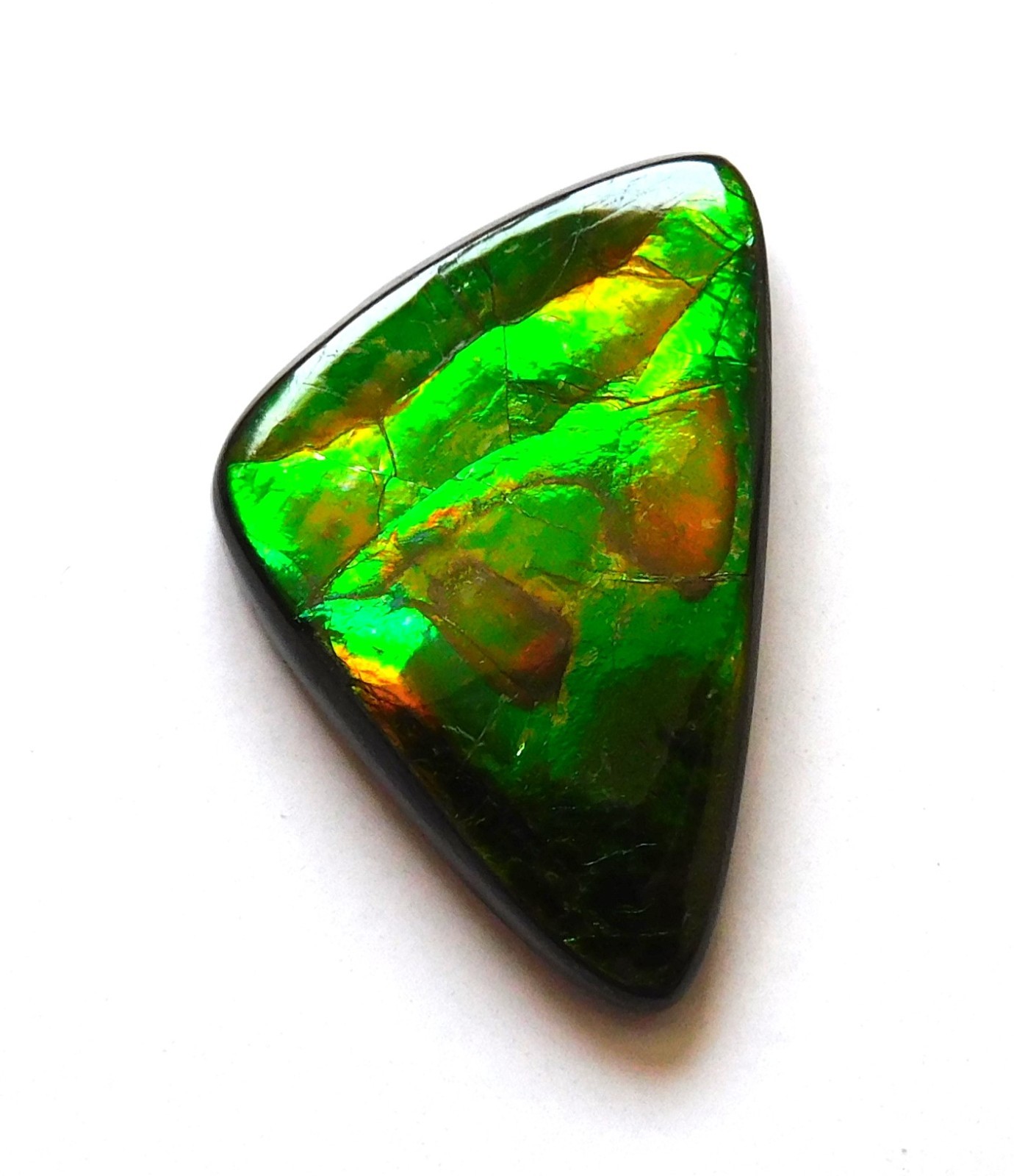 16.55 Ct Natural Canadian Ammolite Cabochon Loose Gemstone 27.2X17.4X4.5MM CH16