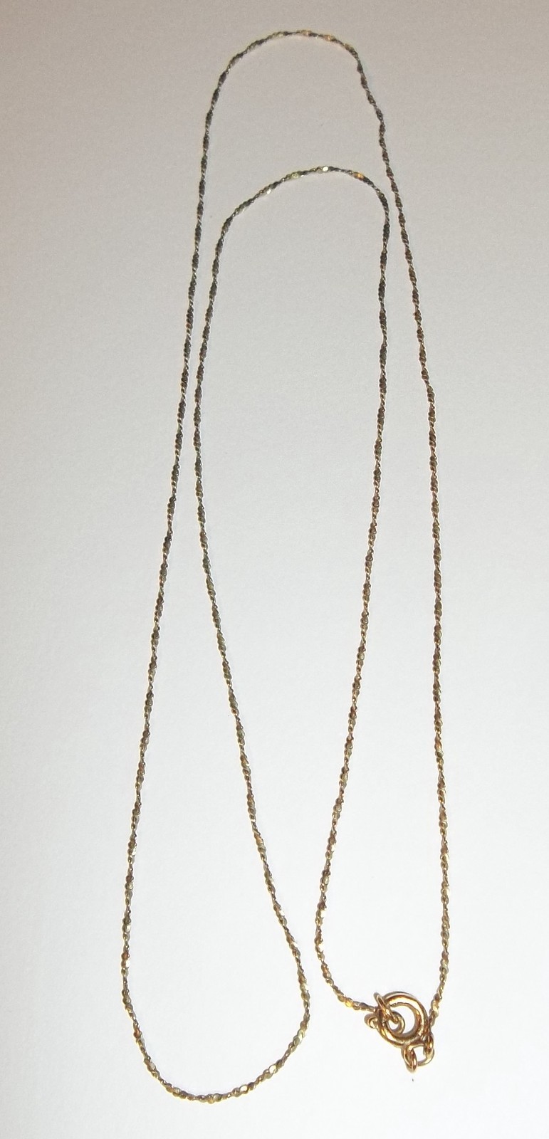 Vintage 1/20 12K Gold Filled 24″ Twisted Chain Dainty Thin Necklace