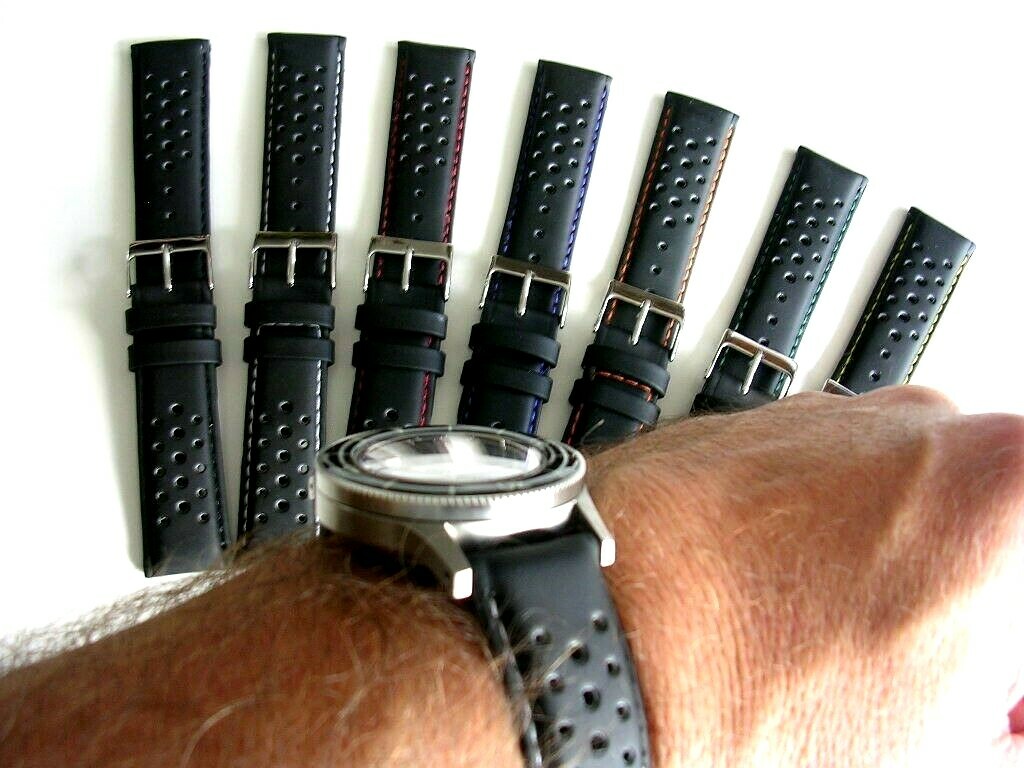 Silicon GT Rally Sport perforated Dive watchband strap water-resistant IW SUISSE