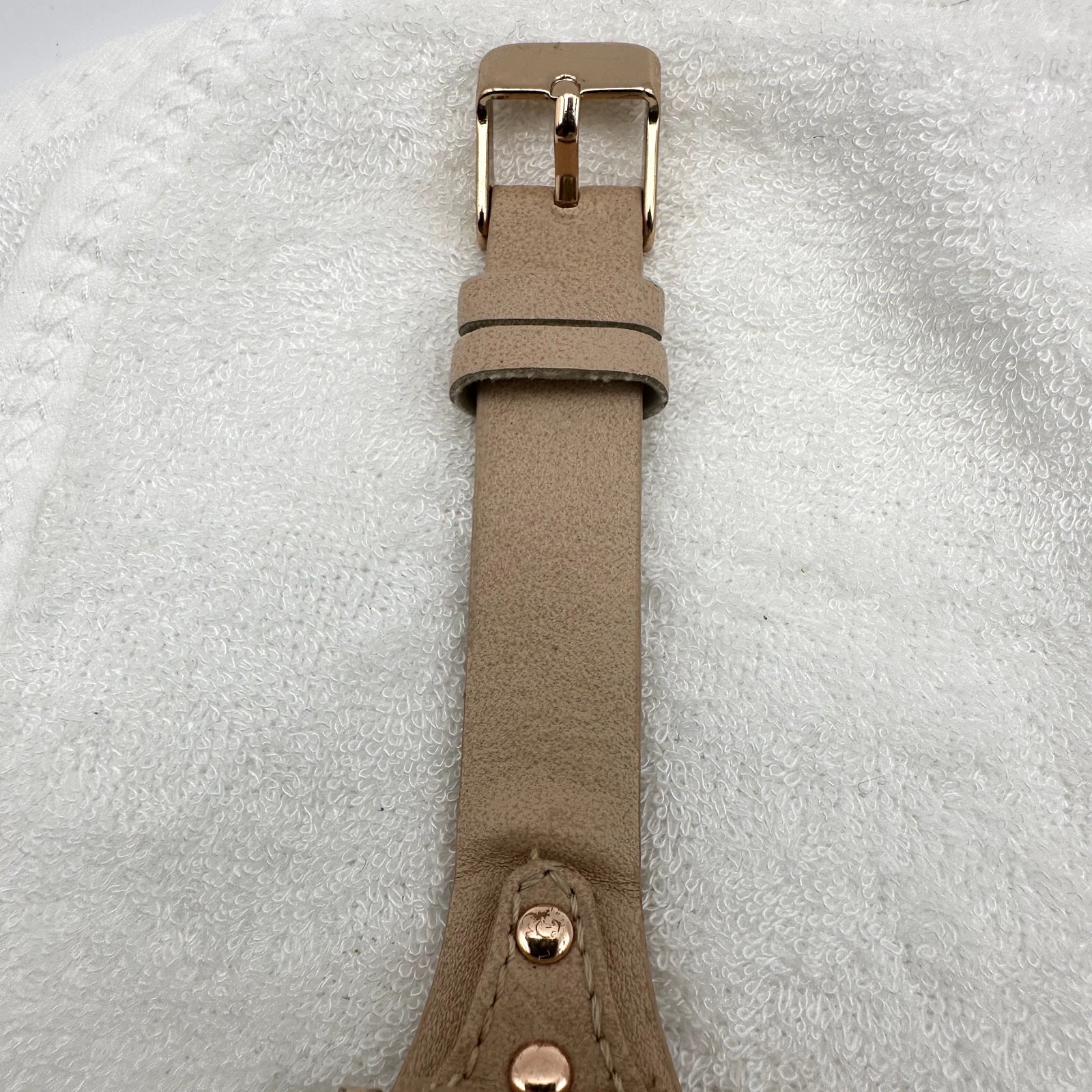 Rose Gold Tone Beige Strap Quartz Watch Women’s