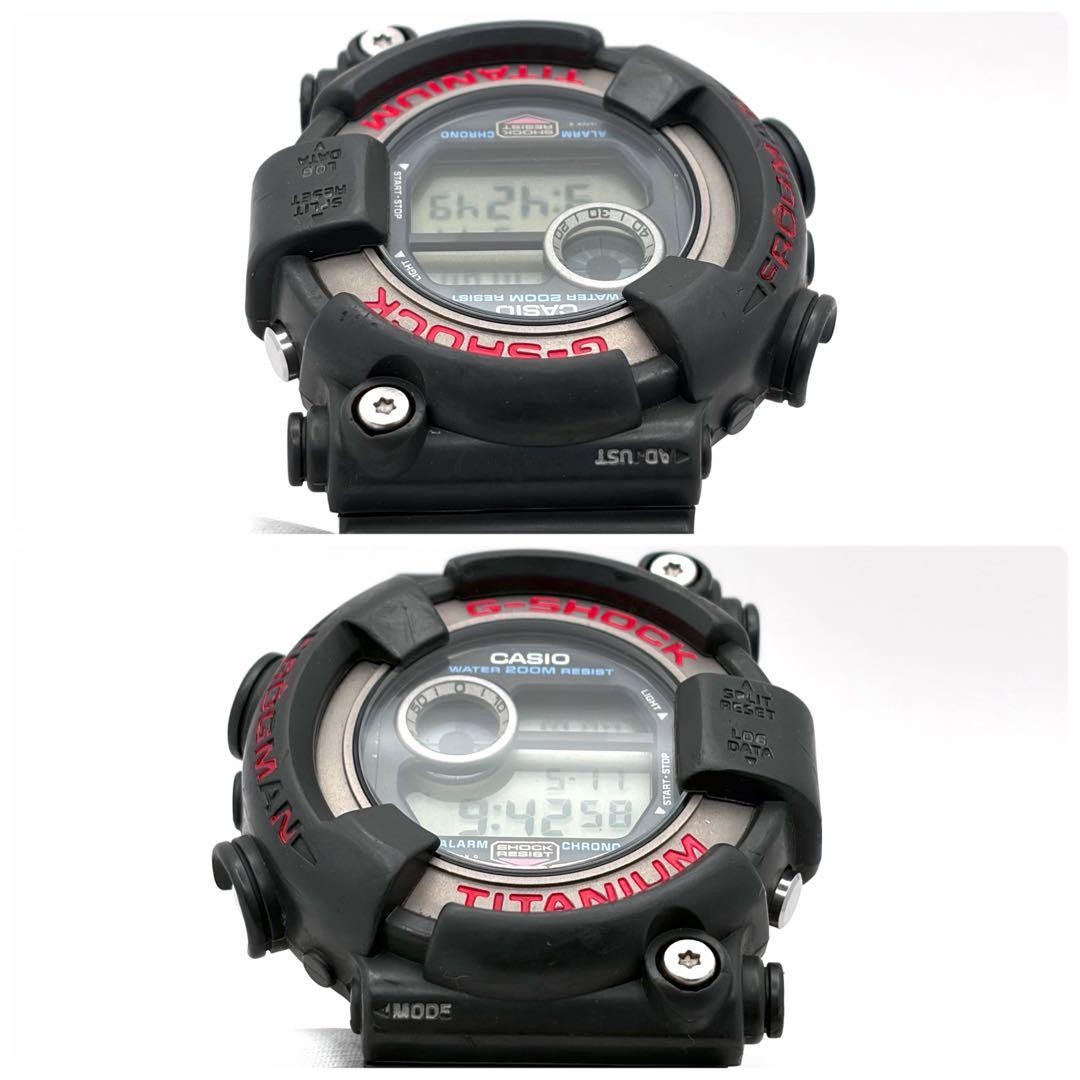 CASIO G-SHOCK DW-8200-1A FROGMAN Black Gray Titanium Watch Used Japan