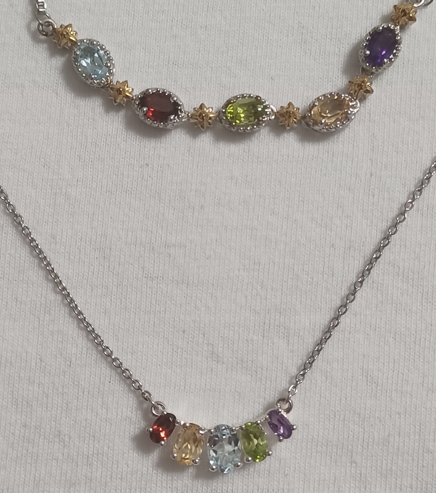 Beautiful STS Sterling Silver & Gemstone Necklace, +Gemstone STS KARIS Bracelet