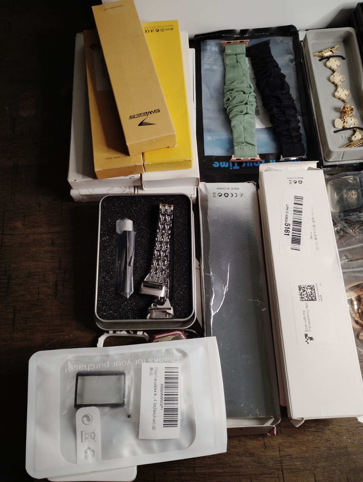 Assorted Watch Bands and Accessories Collection New In Package