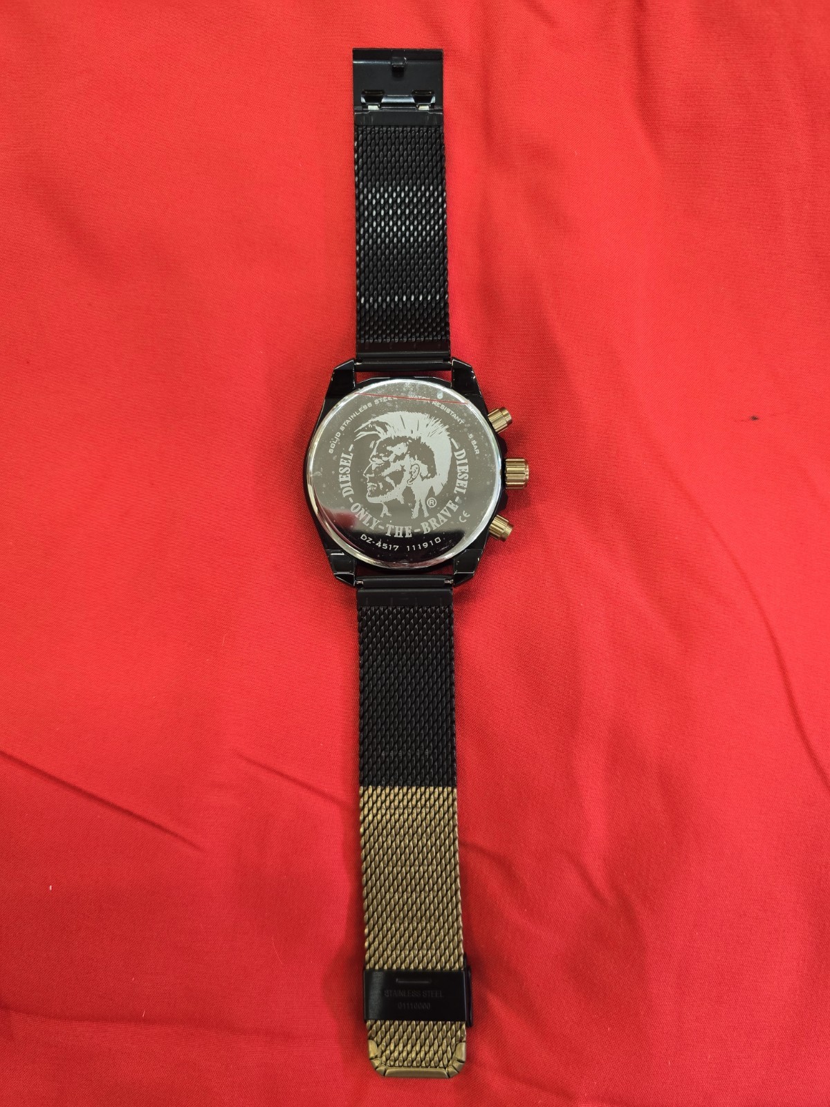 Diesel MS9 Chronograph 5 Bar Model DZ4517 NEW w Imperfections NEW BATTERY