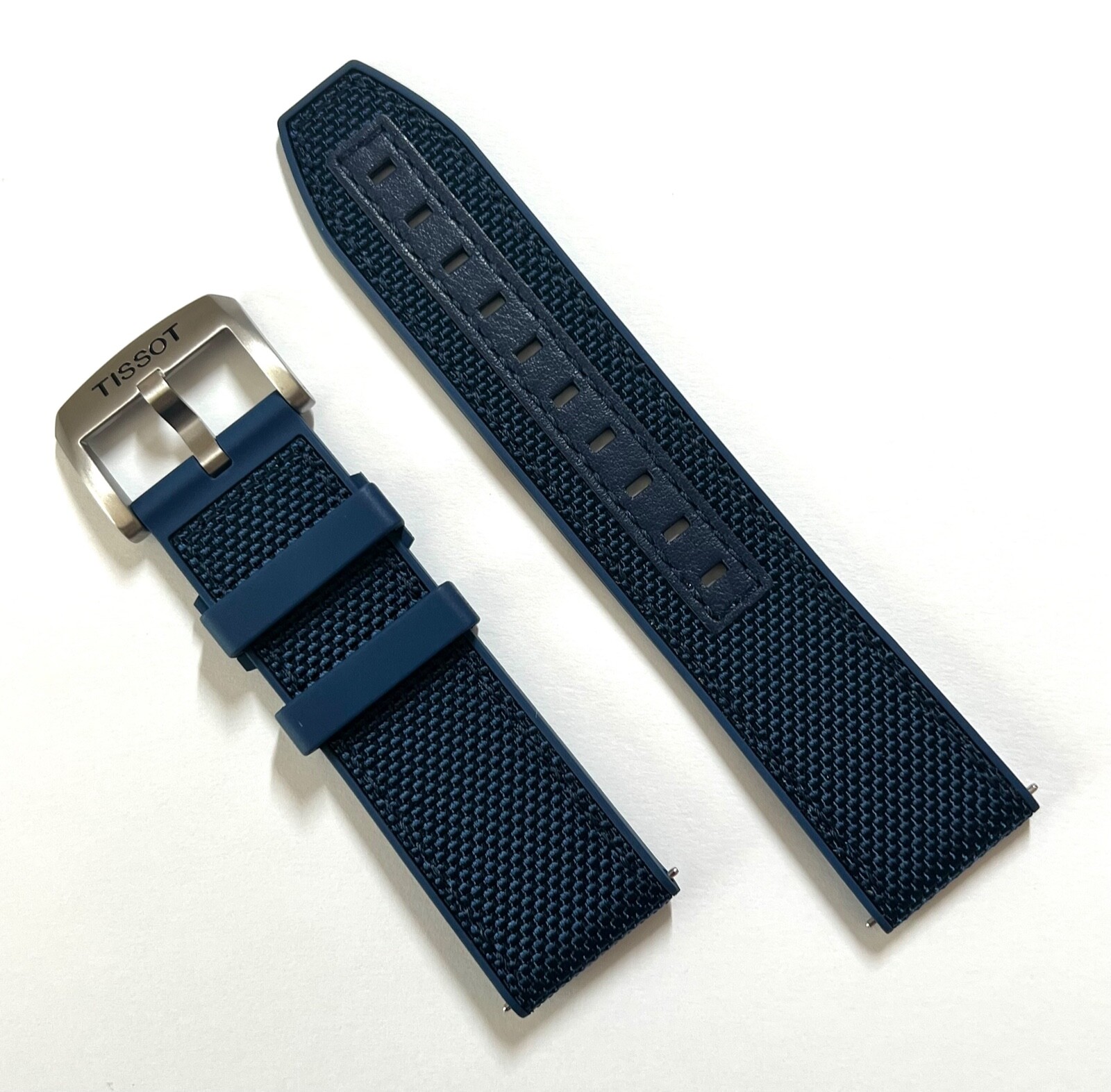 Original Tissot T-Touch CONNECT Solar T121420A 23mm Blue Rubber Watch Band Strap