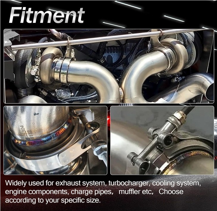 2 inch V Band Clamp with Male ＆ Female Flange, 304 Stainless Steel 2″ V 2 INCH