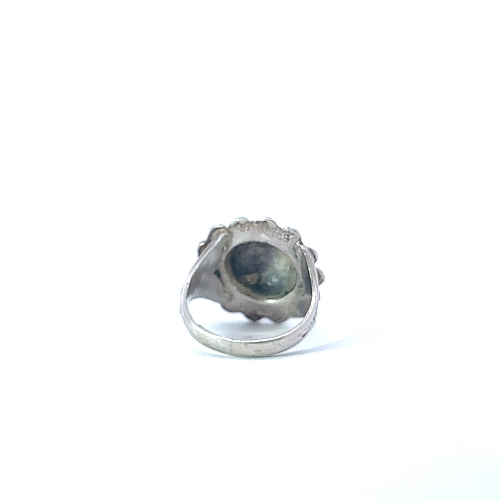 Sterling Silver 20.6mm Beaded Halo Ball Ring