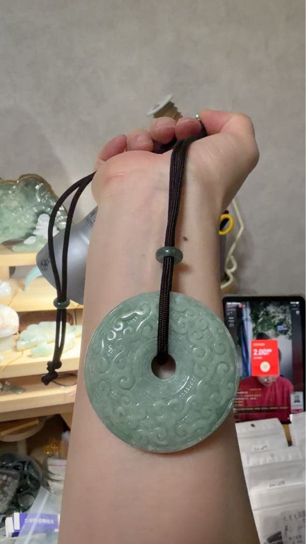 Japanese jade necklace CS0765 Natural Genuine Jade (Guaranteed Authenticity) Pen