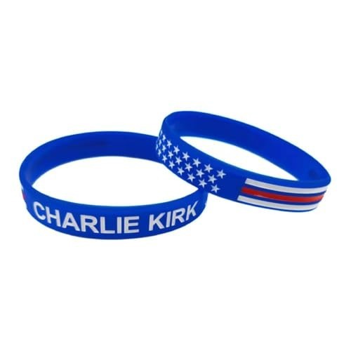 Charlie Kirk Silicone Bracelet, 10Pcs Hero Freedom Merch USA Rubber Bracelets…