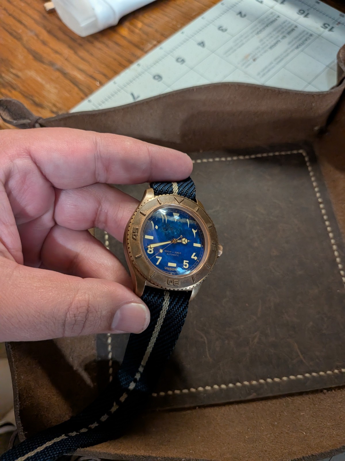 Undone Basecamp Arabian Nights Limited Edition Bronze Lapis Lazuli Watch