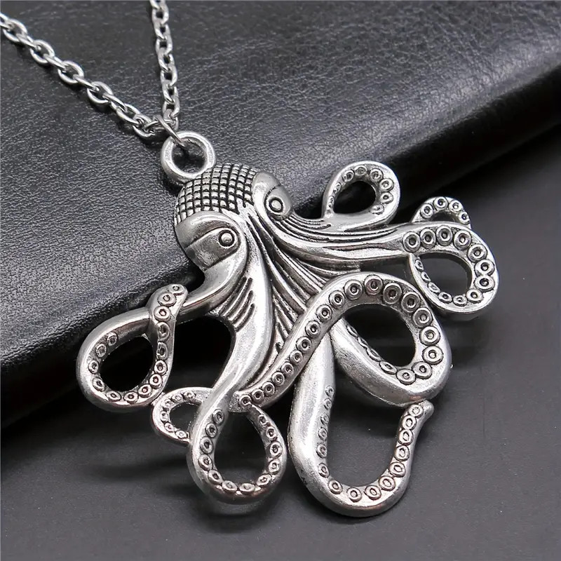 Kraken Octopus Pendant Necklace krakjen Sea Monster Jewelry