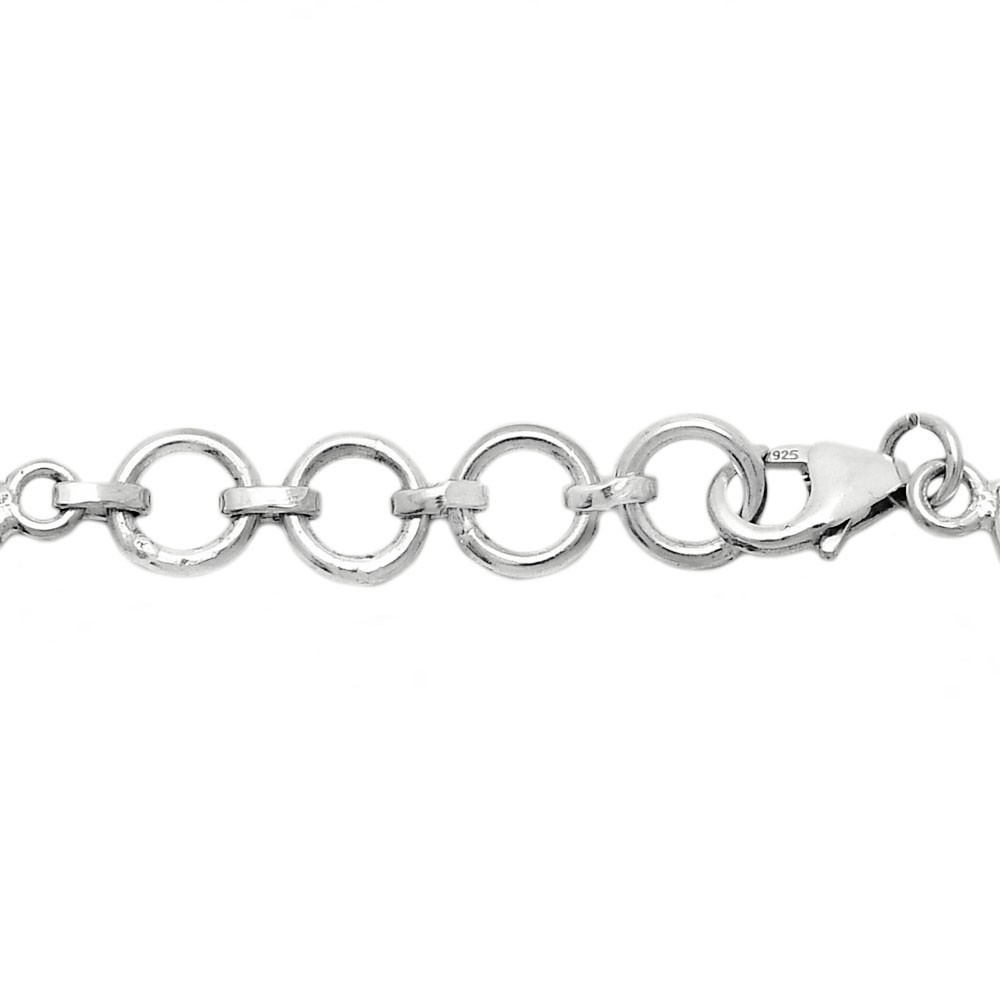 Amethyst Checker Briolette – Brazil 925 Sterling Silver Bracelet Jewelry B-1001