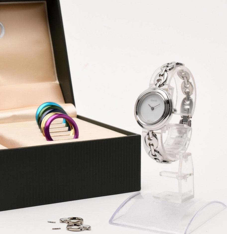[Near MINT /Box] GUCCI 11/12.2L 26mm Change Bezel 6 color Qz Women’s Watch Japan