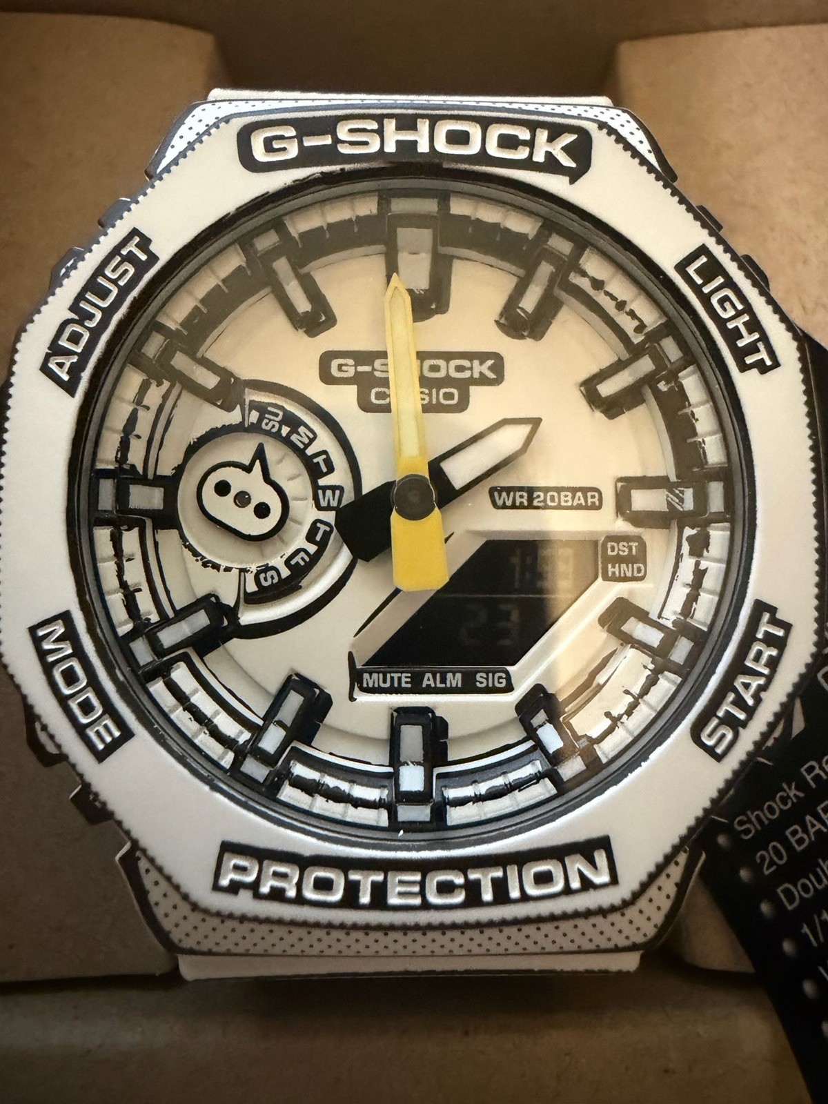 New Casio G-Shock Wrist Watch GA-2100MNG-7AER Manga Edition – White Rare