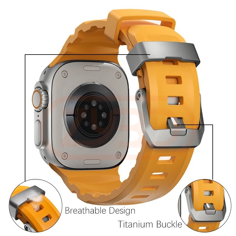Trail Silicone Band for Apple Watch Ultra 3 2 49mm Strap 46/45/44mm S 1-11 Sport