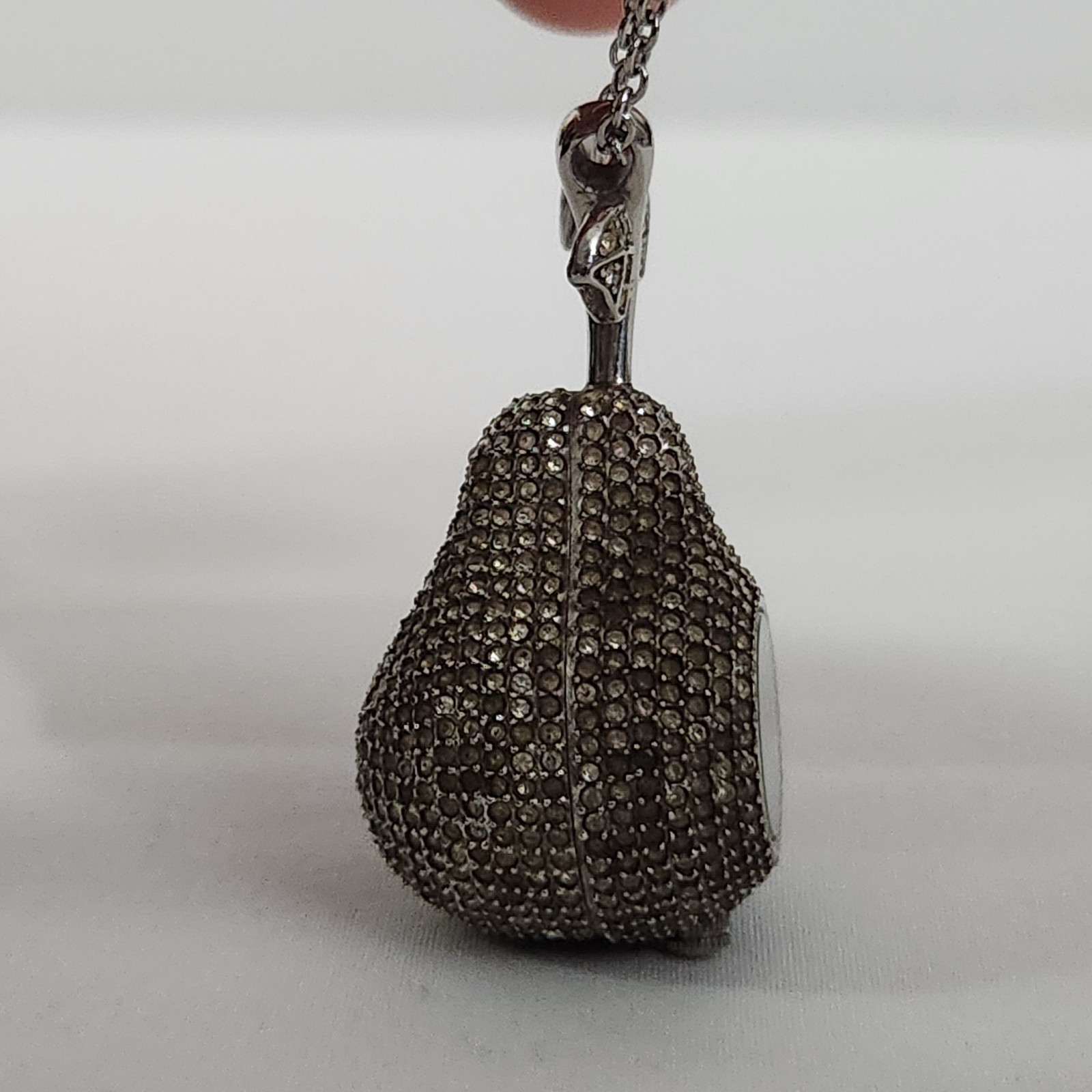Marc by Marc Jacobs Crystal Pavé Pear Pendant Watch Necklace – Needs Battery