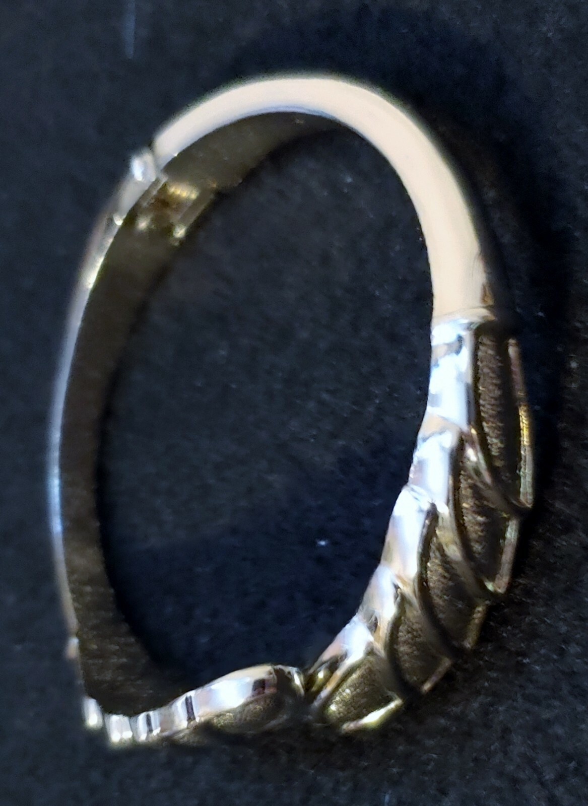 Silvertone Cuff Bracelet, hinged ( 2 1/8in Inside )