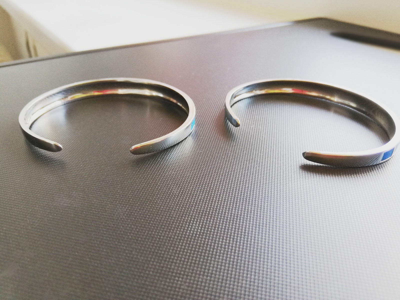Blue Opal Bracelet Fire Opal Bangle Stainless Steel Silver Bigsam Opal Hoop