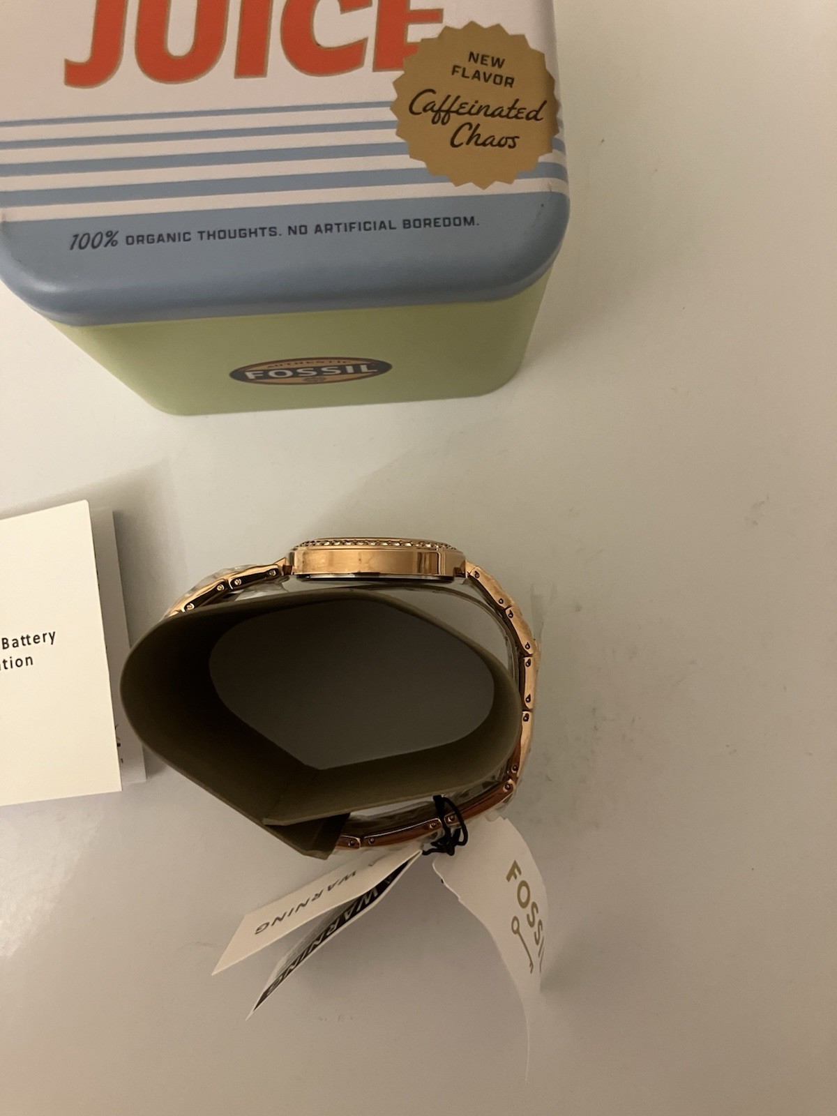 Fossil Women’s, 32mm, Karli Rose Gold Tone Crystal ! Miyota 2035 Caliber