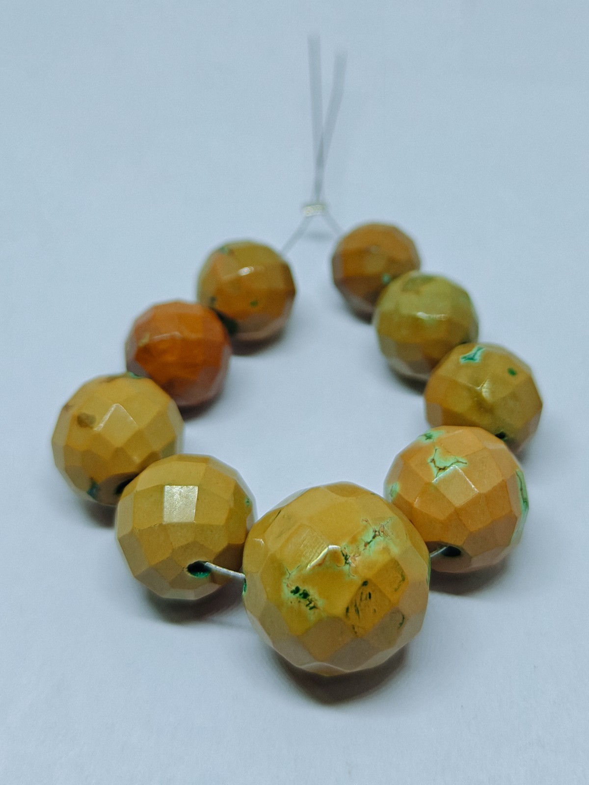 Natural Turquoise Faceted Round Ball Beads, Loose Gemstone For Jewelry Supplies