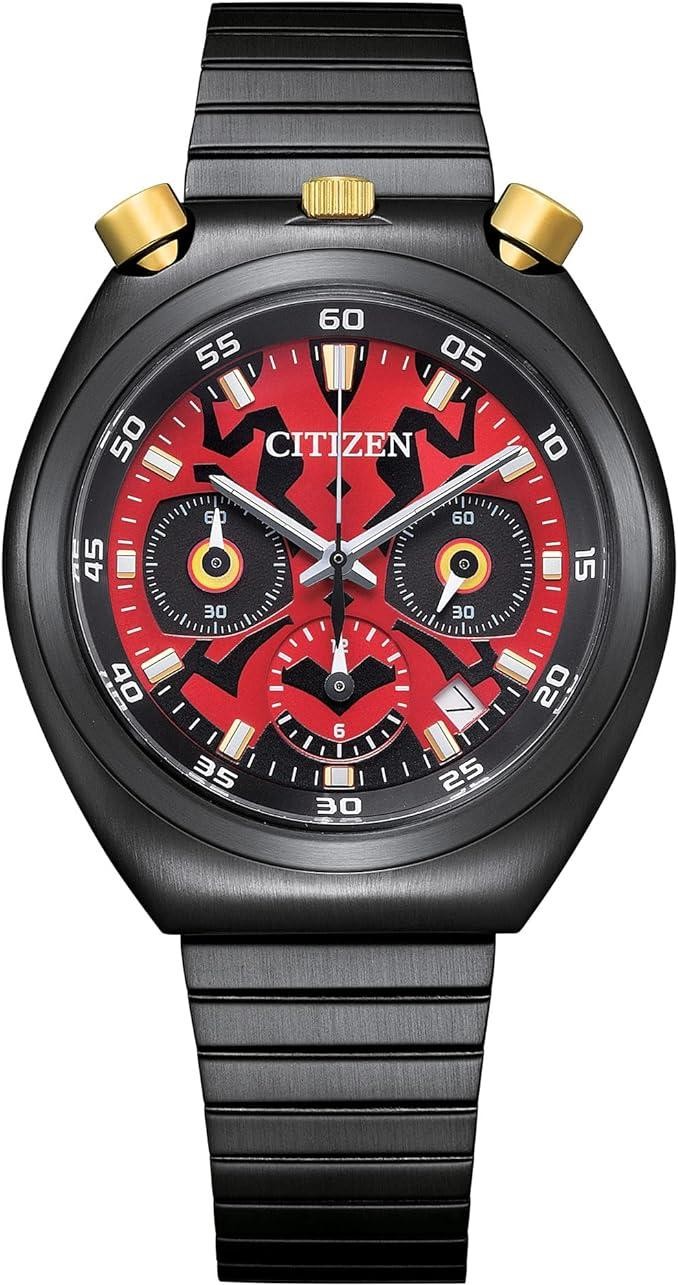 Citizen Darth Maul Chronograph Quartz Red Dial Mens Watch AN3668-55W