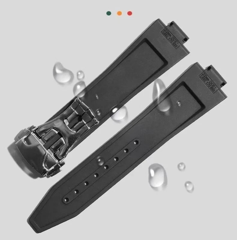 New 21mm 22mm FKM Rubber Strap for Longines Conquest L3.830 L3.835 41mm 42mm
