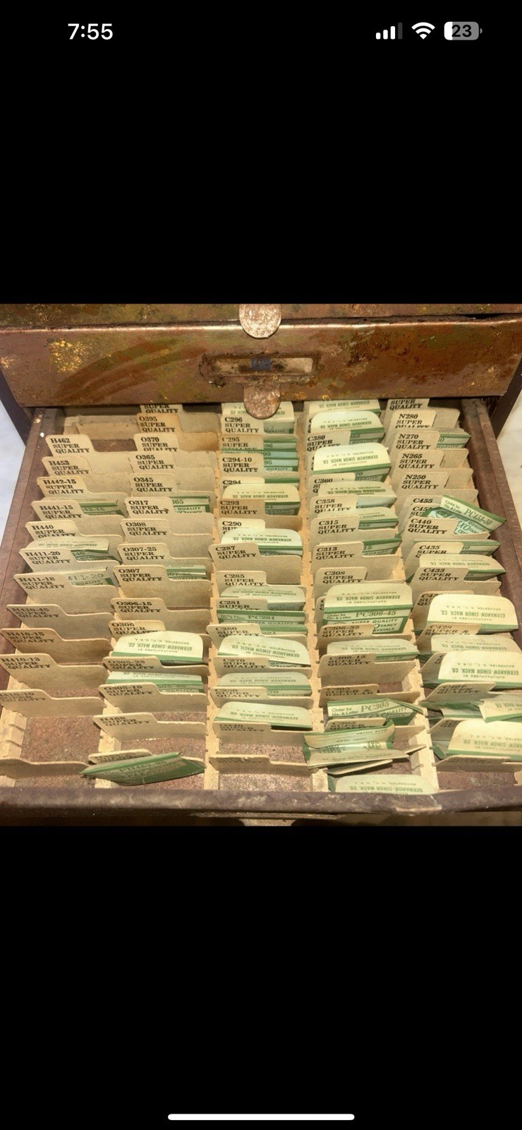 Vintage Watch Crystal Cabinet MX MY C Series NOS Full Watchmaker Inventory Lot