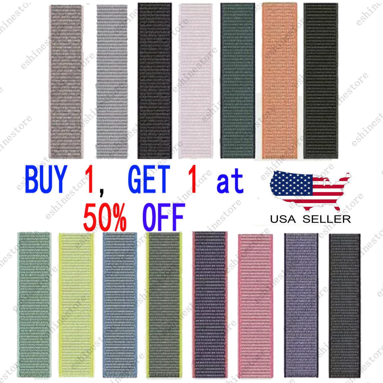 Woven Nylon Band For Apple Watch Sport Loop Series 10 9 8 7 6 5 Ultra SE 38-49mm