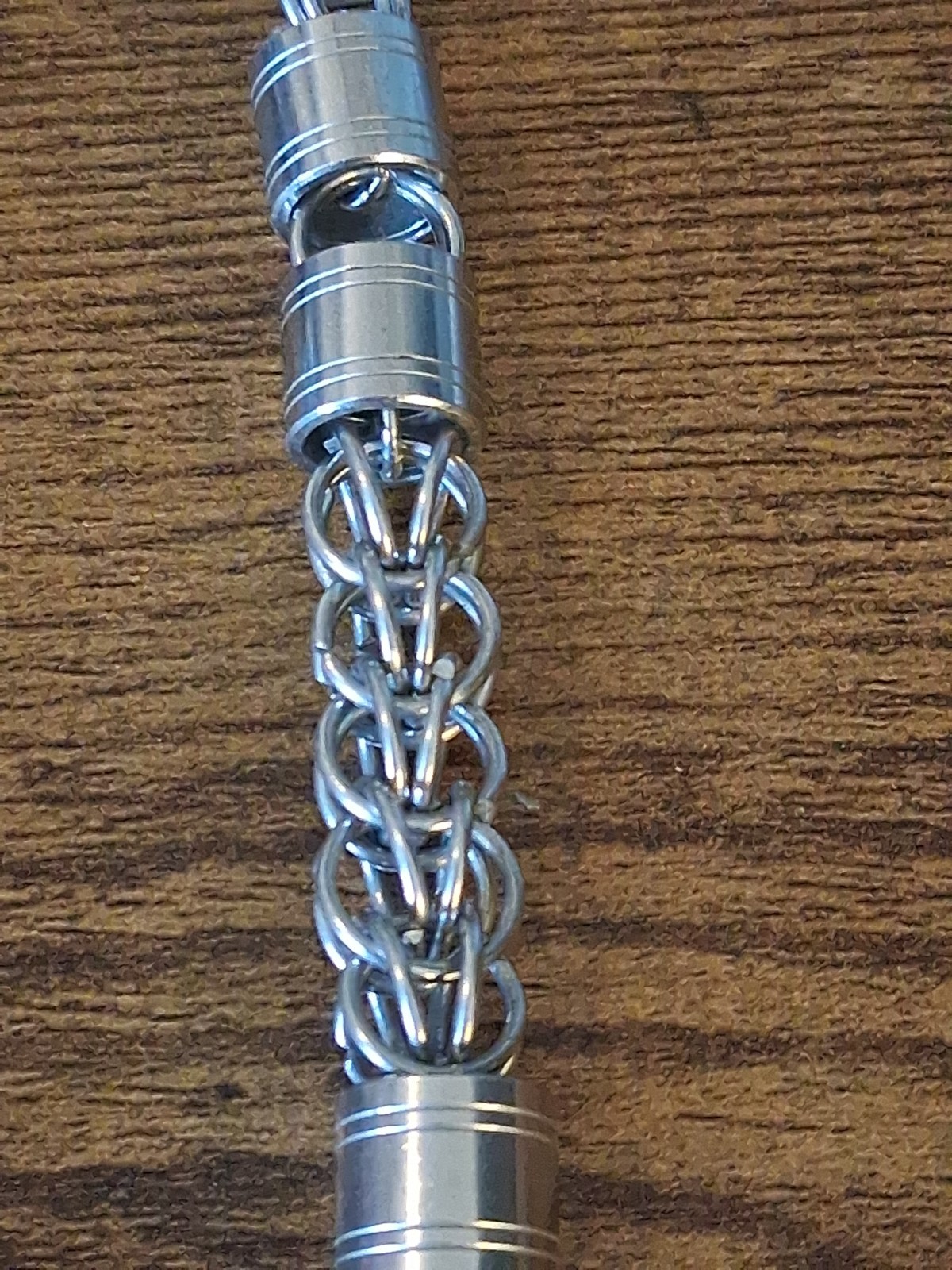!!! Heavy Metal Necklace Solid Design Unique & Cool Silver Color 173 Grams !!!!